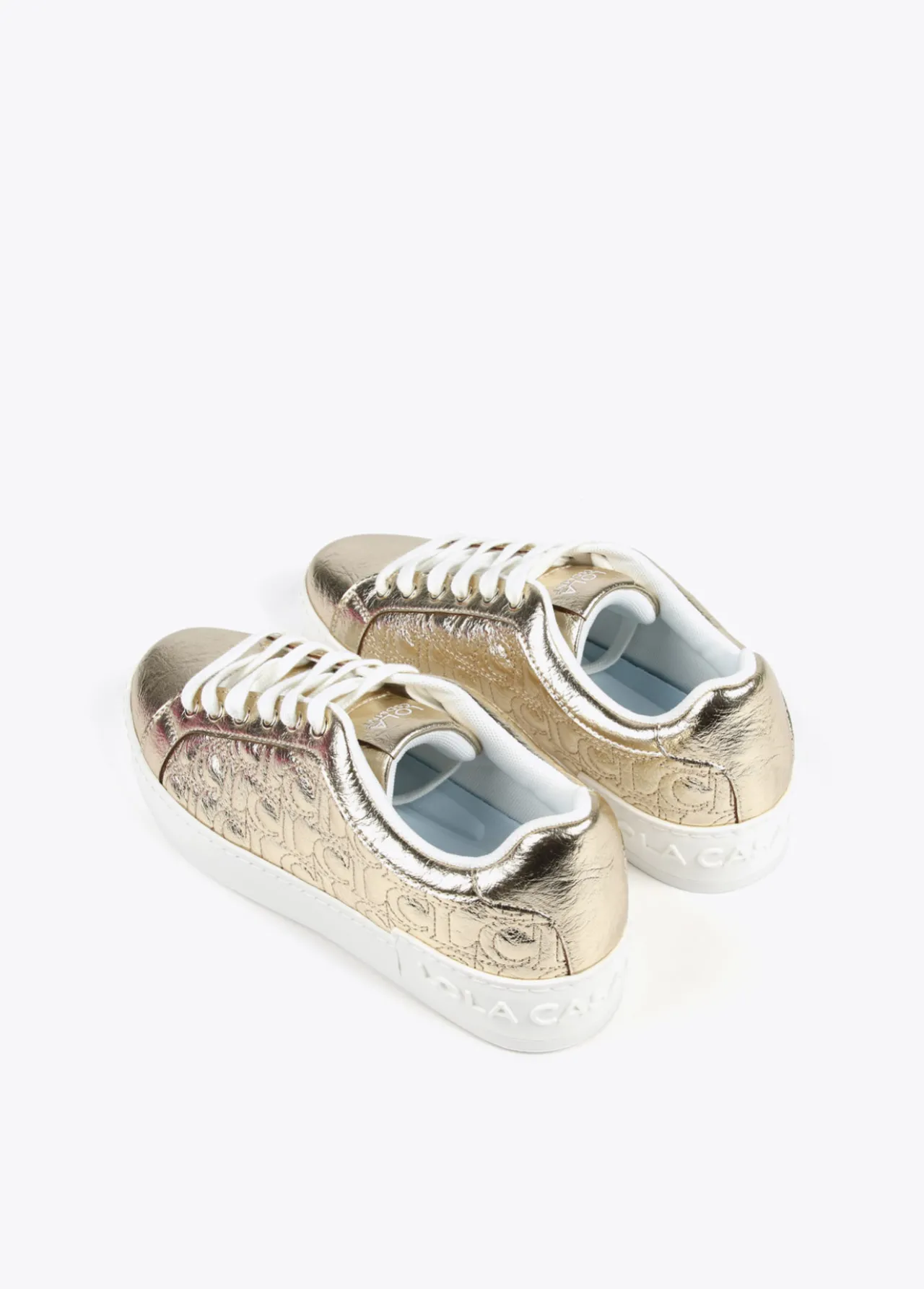 zapatillas_deportivas_metalizadas_4-1.webp Lola Casademunt Zapatillas Deportivas<Zapatillas deportivas metalizadas BLANCO