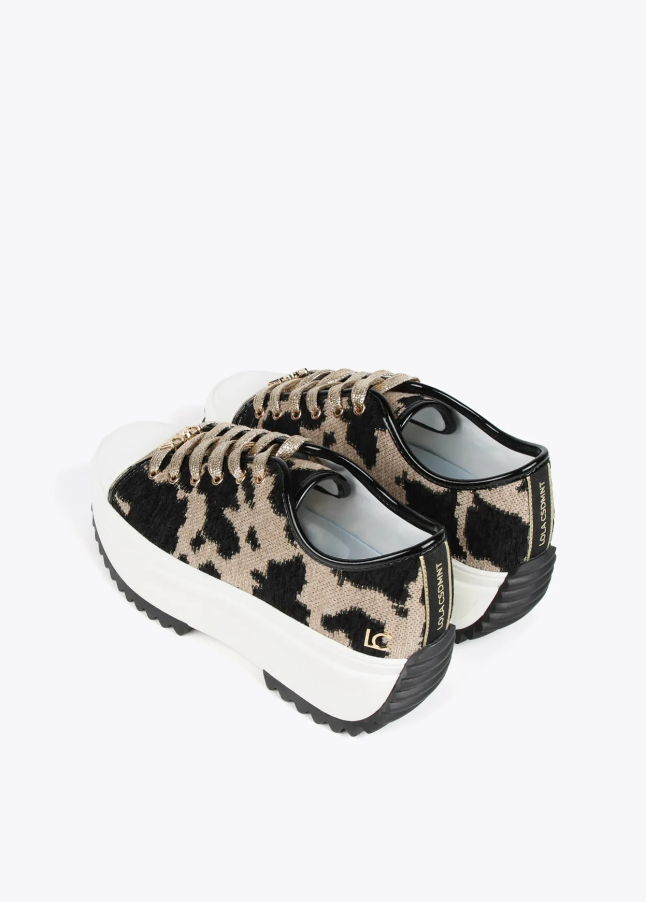 zapatillas_deportivas_tejido_animal_4.webp Lola Casademunt Animal Print | Zapatillas Deportivas<Zapatillas deportivas tejido animal NEGRO-MARRON