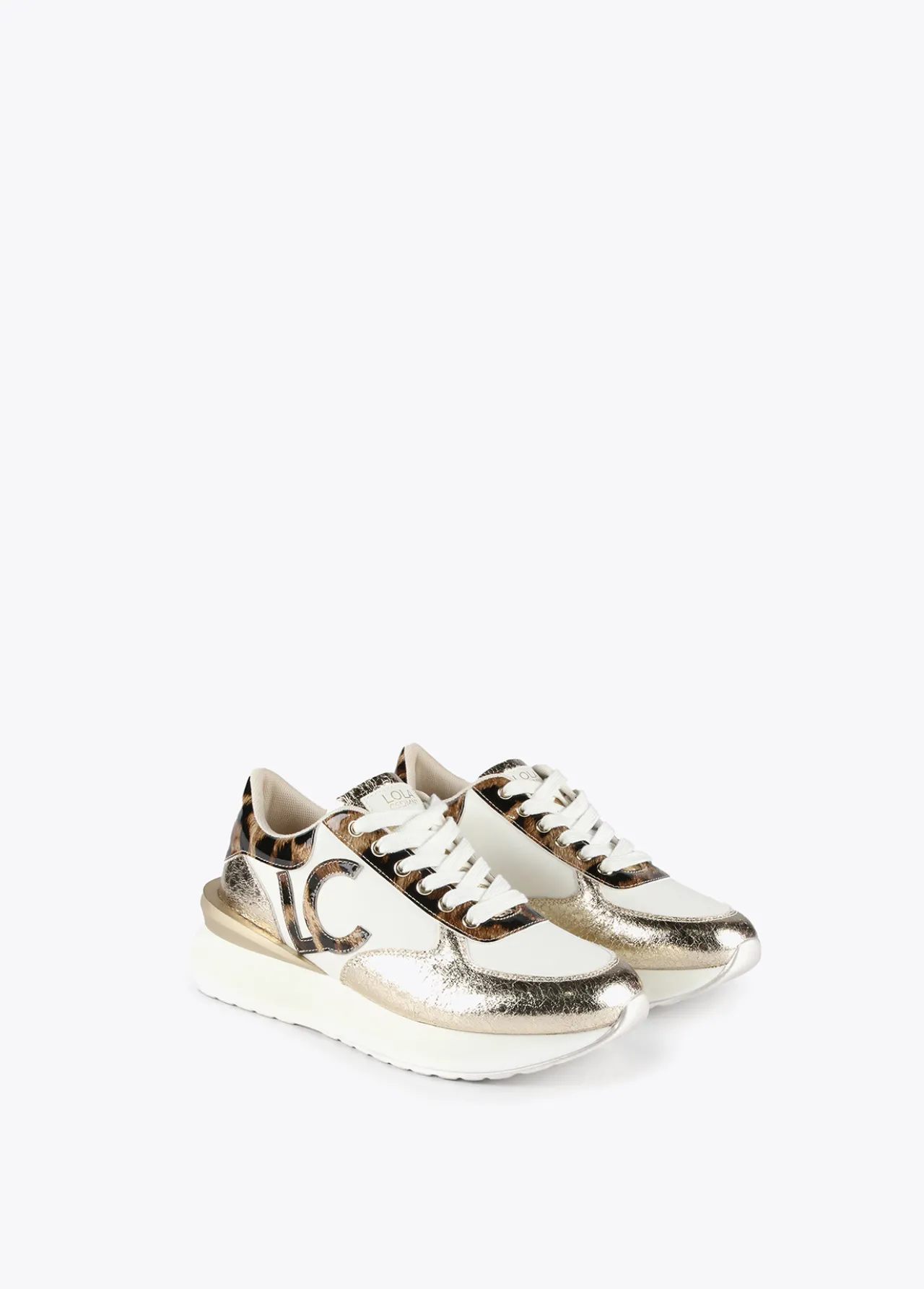 zapatillas_sneakers_detalles_animal_print_1.webp Lola Casademunt Calzado<Zapatillas sneakers detalles animal print BLANCO-MARRON