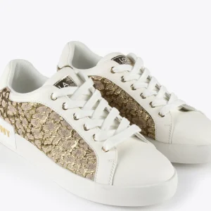 Lola Casademunt Calzado<Zapatillas sneakers estampado leopardo DORADO