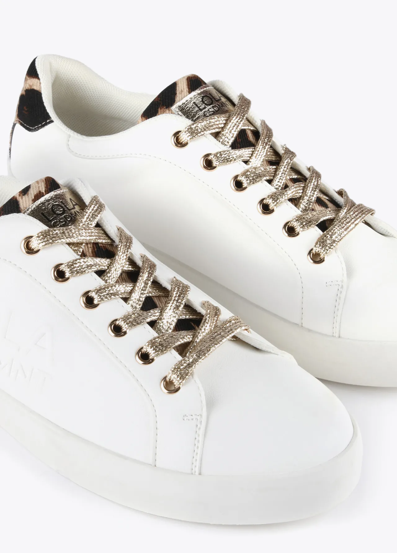 zapatillas_tipo_sneakers_detalles_animal_print_1.webp Lola Casademunt Animal Print | Zapatillas Deportivas<Zapatillas tipo sneakers detalles animal print BLANCO-MARRON