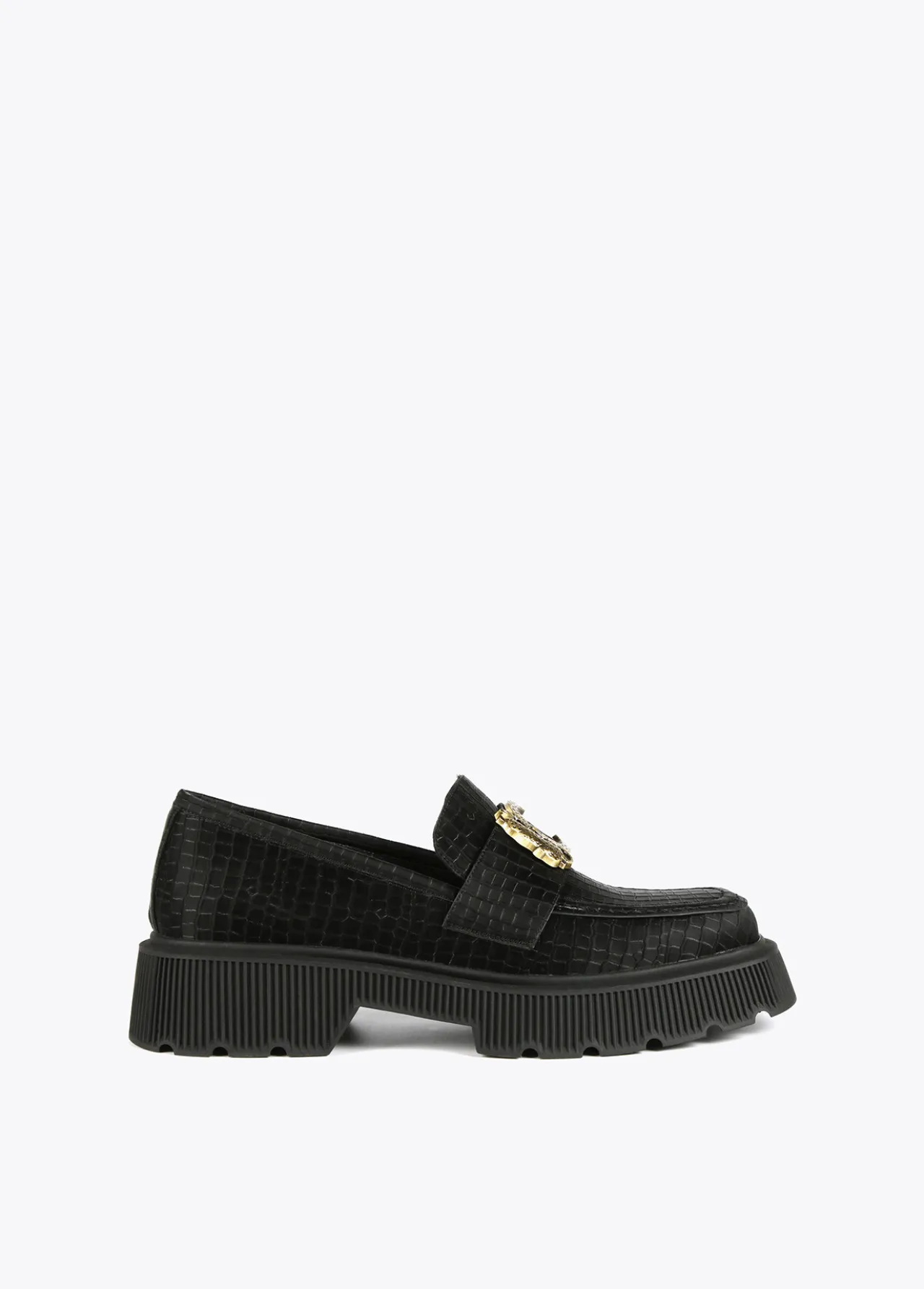 zapato_mocasn_negro_1.webp Lola Casademunt Zapatos Planos<Zapato mocasín NEGRO