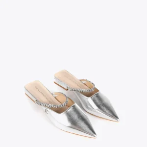 Lola Casademunt Zapatos Planos<Zapato plano destalonado PLATEADO