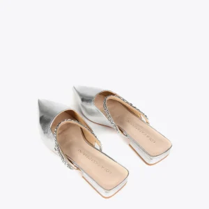 Lola Casademunt Zapatos Planos<Zapato plano destalonado PLATEADO