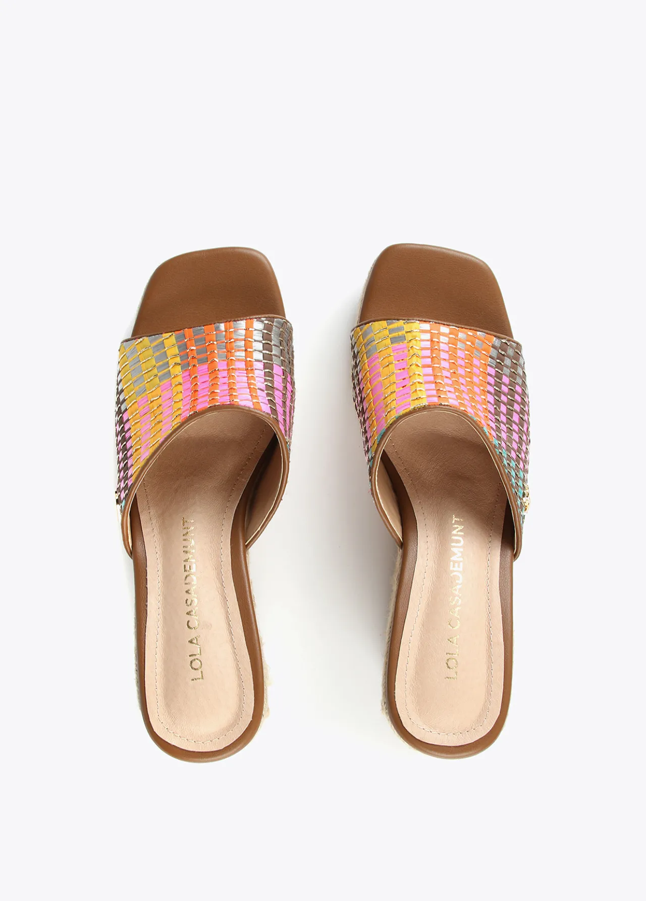 zueco_plataforma_multicolor_2.webp Lola Casademunt Calzado<Zueco plataforma multicolor MARRON-ROSA